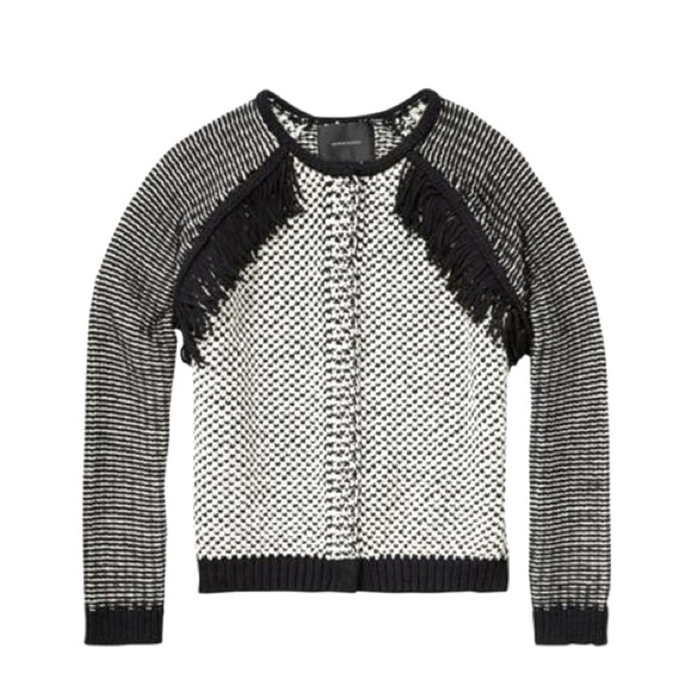 Madison Scotch knitted fringe sweater